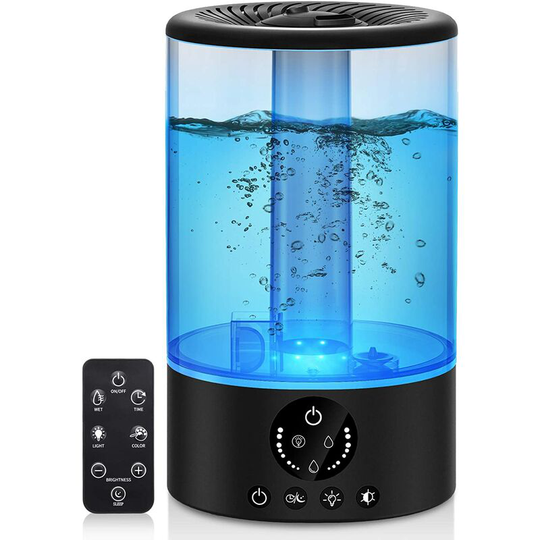Ilovemilan - Humidifier, Ultrasonic Humidifiers for Bedroom Baby, 3L Large Humidifier w/ Remote Control, 7 Colors Night Light 6 Dimmer Adjustable