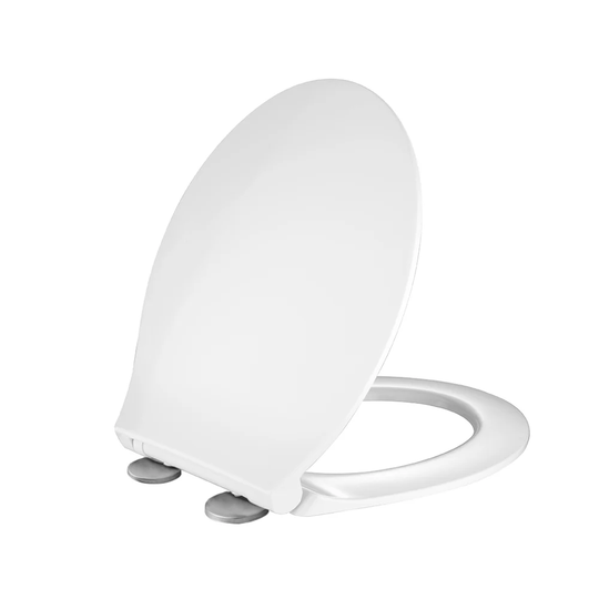 Oval Toilet Seat, Toilet Seat With Fasteners, O-Shaped Antibacterial Toilet Seat, White Toilet Seat