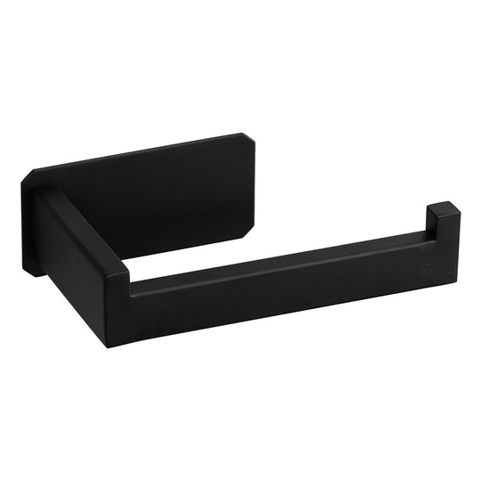 Toilet Paper Holder Stainless Steel Toilet Paper Holder Bathroom Kitchen Self Adhesive Toilet Paper Holder (Black)