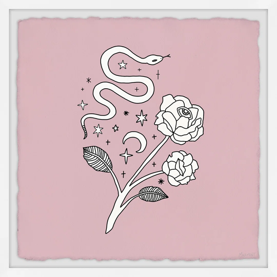 Flowers of Deceit - Picture Frame Painting on Paper