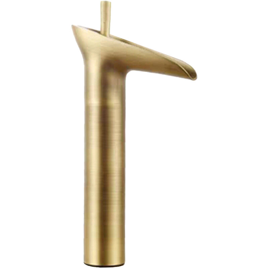 Vintage Style Waterfall Faucet Bathroom Sink Faucet Brass Basin Water Tap High Single Lever Mixer Tap Hot & Cold Mix Washbasin Tap With 2