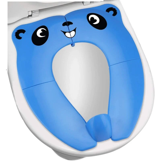 Upgrade Version] Baby Toilet Reducer - Travel Foldable Toilet Seat Portable Potty Seat For Kids Baby (Blue)