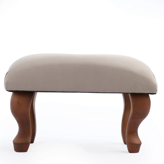 Quilted Armchair Footrest Latte