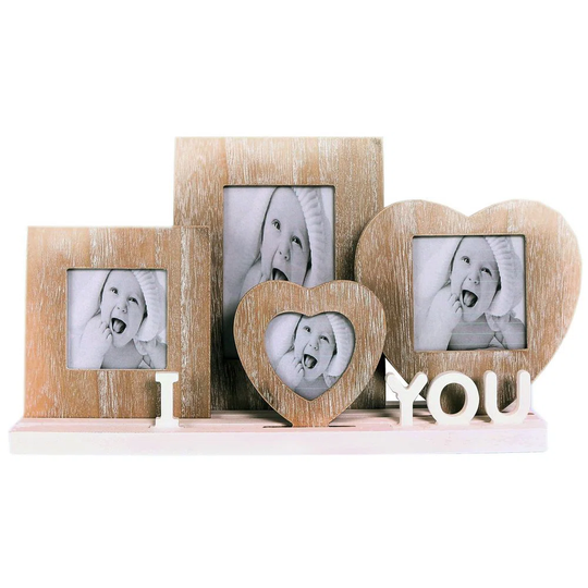 Woodford 4 Piece Wood Collage Frame in Brown
