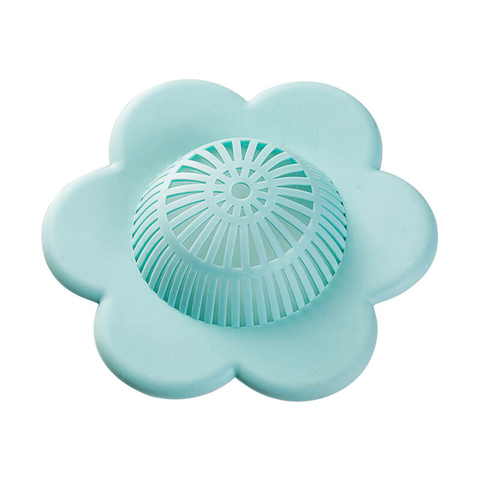 Perleraregb - Set of 4 silicone hair catchers with suction cups, washbasin filter for bathroom, tub and kitchen (green)