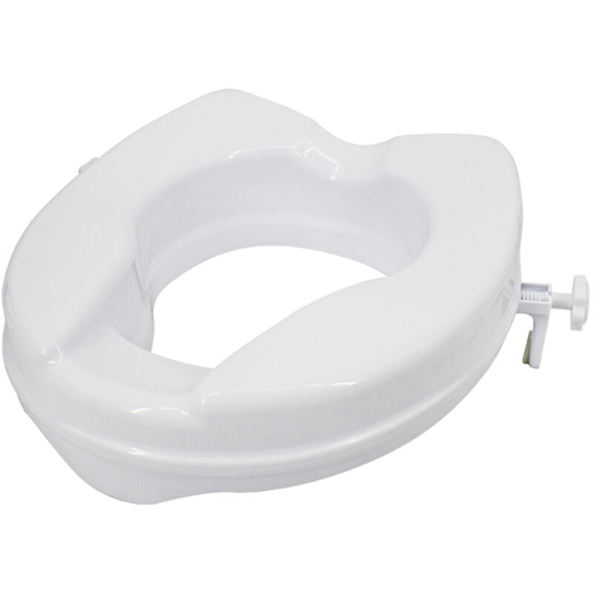 Raised Toilet Seat 300 Lbs Heavy Duty Elevated Toilet Seat with Tightening Clamps Raised Toilet Seats for Most Elongated Toilets (White, 2