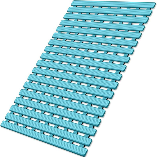 Kartokner - 40*63 cm Shower Mat Non Slip Bathtub Mats with Suction Cups and Drain Holes - Blue