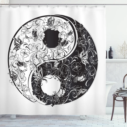 Betzhy 13 Piece Polyester Shower Curtain Set