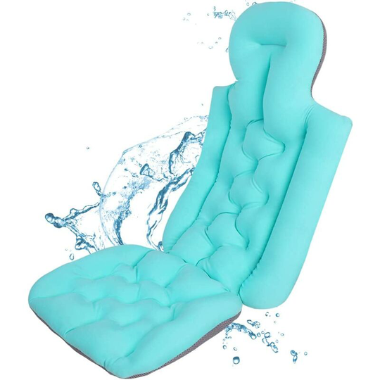 Full Body Bathtub Pillow with 10 Strong Suction Cups, Upgrade and Lengthen Bathtub Cushion, Ergonomic Spa Bathtub Pillow for tub for Whole Body