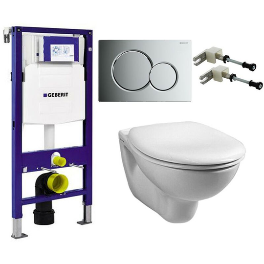 Duofix 1.12m wc Frame UP320 Sigma Cistern & Sigma01 Flush Plate & Pan - Geberit