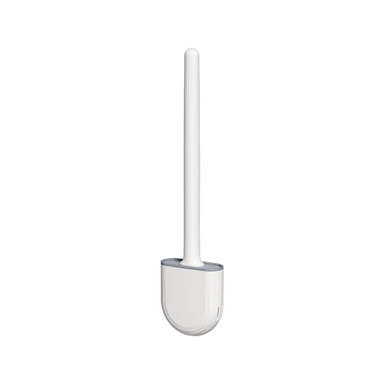 Silicone toilet brush, non-slip plastic soft toilet brush with long handle (drainage type)