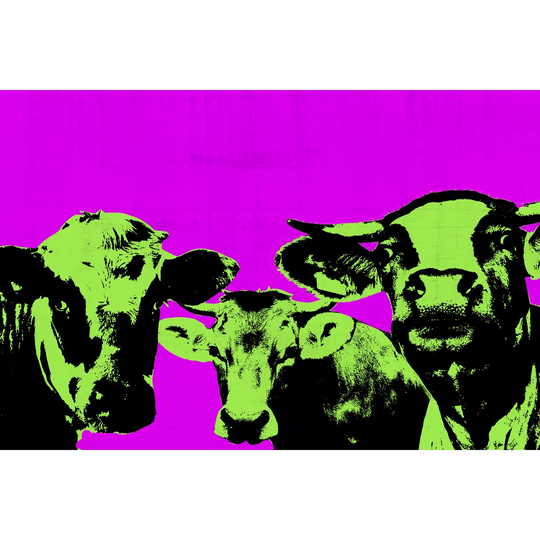 Pop Art Farm VI by Annie Warren - Wrapped Canvas Painting