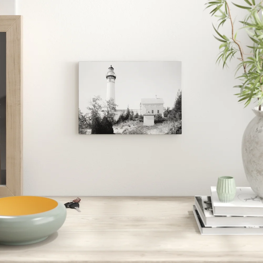 'Architecture Lighthouse US Reservation, Michigan' Photographic Print