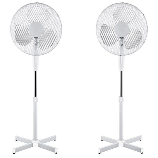 2 X Symple Stuff Electrical 16" Oscillating Pedestal Electric Cooling Fans