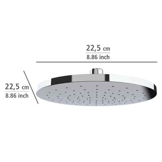 WENKO Rain shower head Automatic Cleaning, 22,5 Cm