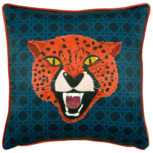 Furn. Untamed Feather Filled Cushion, Polyester, Green