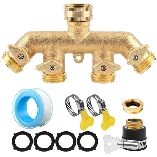 4 Outlet Garden Hose Connector Watering Connector Extension Connector Faucet Adapter Faucet Nose