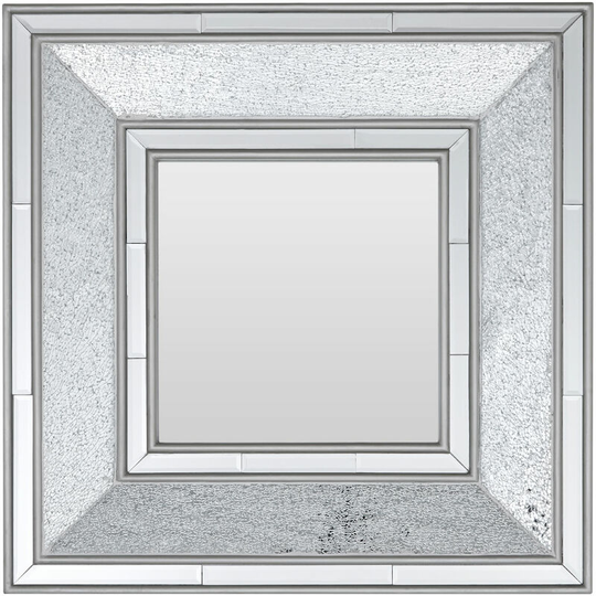 Black And Silver Wall Mirror For Garden And Bedroom Reflective Square Bathroom Mirrors Wall Mounted Contemporary Mosaic Design Hallway Walls Mirrors