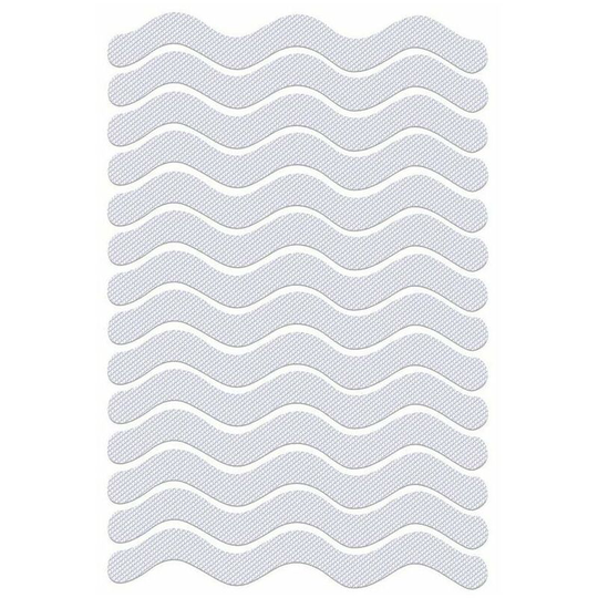 24 pcs Non-Slip Shower Stickers Safety Bathtub Strips Adhesive Stickers with Premium Scraper for Stairs