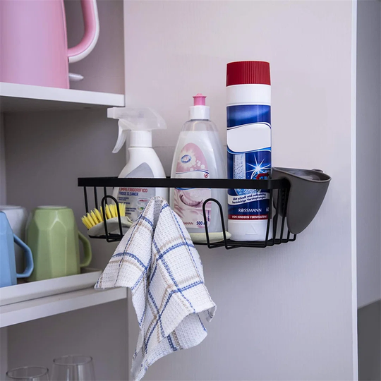 Adhesive Bathroom Shelf Shower Caddy Storage (2 Packs) Shower Basket Organizer Wall Mounted Rack With 3 Hooks For Kitchen, Bath, Toilet, SUS304 Stainl