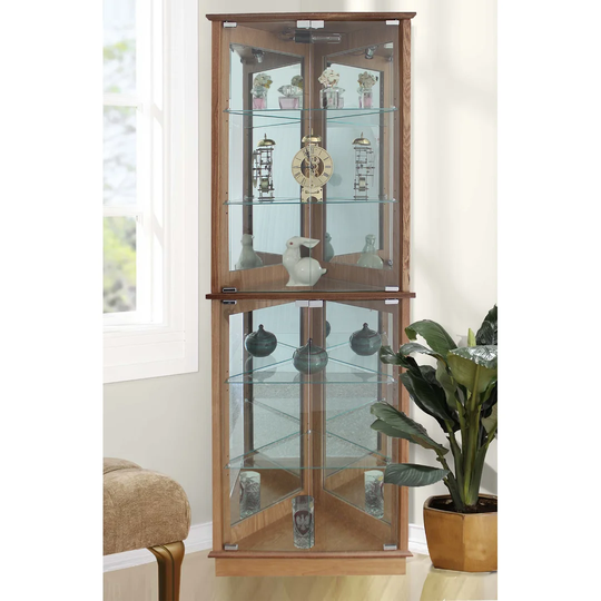 Randalstown Corner Curio Cabinet with Lighting