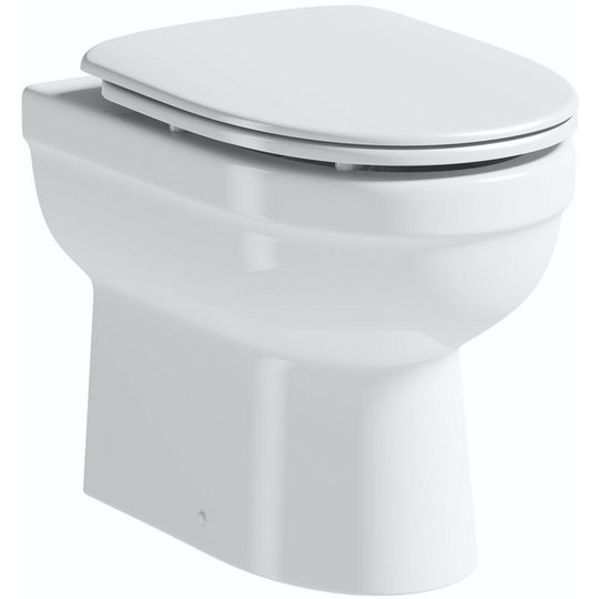 Eden back to wall toilet with luxury soft close seat - White - Orchard