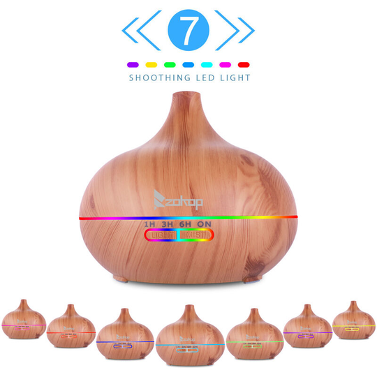 Famiholld - 220V 500ML rgb Aroma Diffuser with White Controller uk Plug