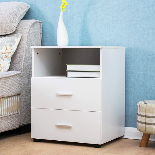 2 Drawers Bedside Table
