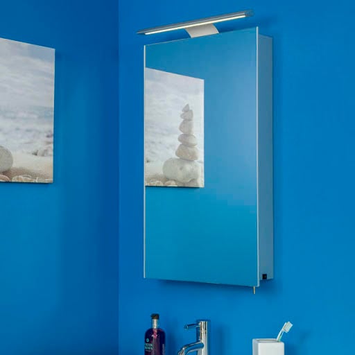 Croydex Jefferson LED Mirror Cabinet with Shaver Socket 700x400mm Mains Power - WC147769E