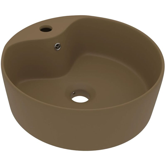Vidaxl - Luxury Wash Basin with Overflow Matt Cream 36x13 cm Ceramic Cream