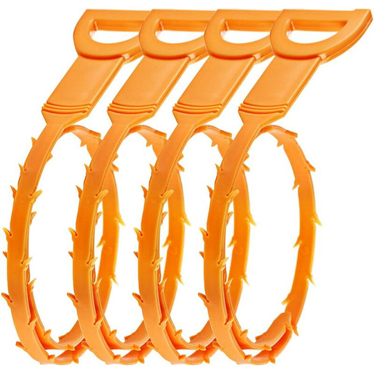 Drain Hair Remover Clog, 4 Pack Drain Snake Equipment/Auger Type Cleaning Tool