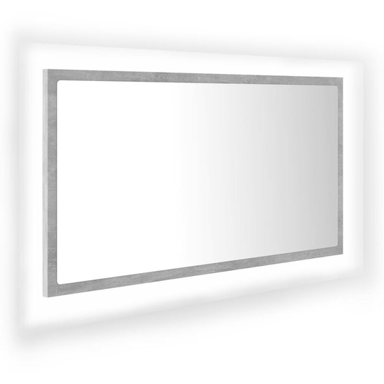 Vidaxl - led Bathroom Mirror Concrete Grey 80x8.5x37 cm Acrylic Grey