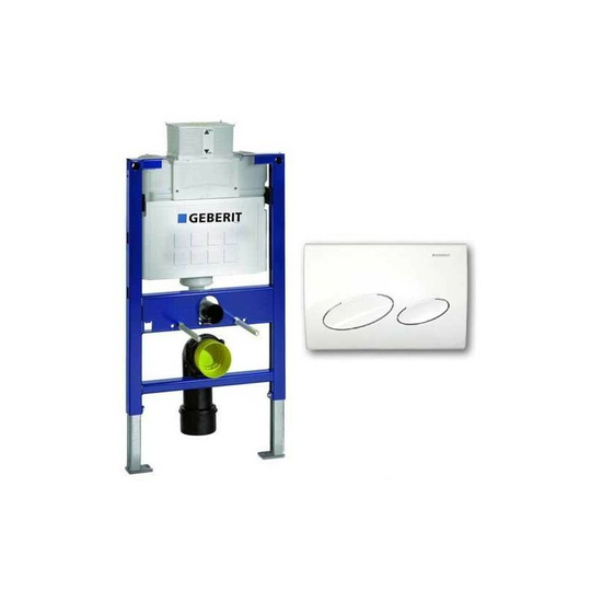 Geberit - Duofix 0.82m wc Toilet Frame UP320 Kappa Cistern + KAPPA20 White Flush