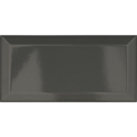 Metro Graphite Grey Ceramic Tile Sample - Grey - Amiata