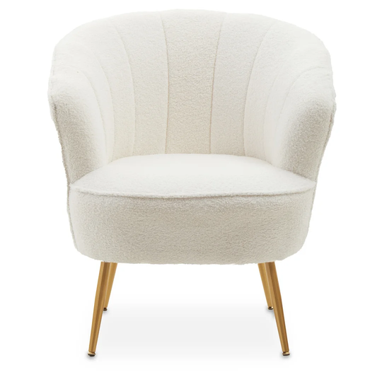 Momence Channel Armchair With Gold Finish Legs