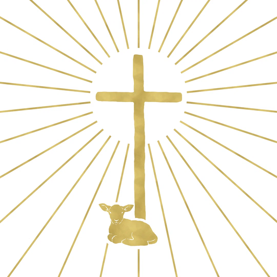 Cross Light and Lamb of God - Wrapped Canvas Graphic Art