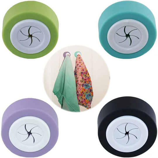 Betterlifegb - 4 Pieces No Drilling Kitchen Towel Holder Clip Self-adhesive Dishcloth Holder No Drilling Kitchen Towel Clip Adhesive Bathroom Hook