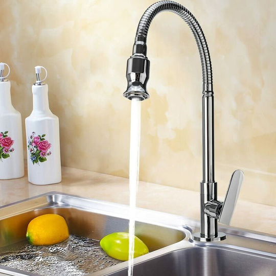 360 Degree Rotating Nozzle Pull Down Flexible Spray Kitchen Faucet Basin Cold Water Faucet Chrome Plated Stainless Steel Bathroom Kitchen Sink Faucet