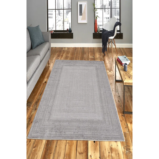 Rosenda Machine Braided Grey Rug