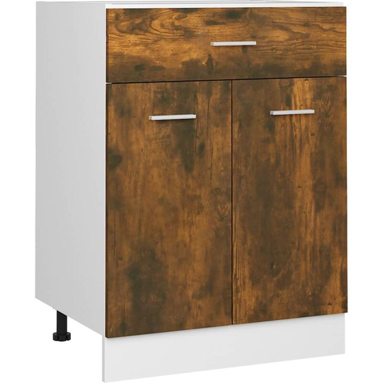 Vidaxl - Drawer Bottom Cabinet Smoked Oak 60x46x81.5 cm Engineered Wood Brown