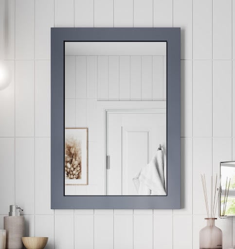 Artis Gloss Grey 500 x 700mm Framed Bathroom Mirror