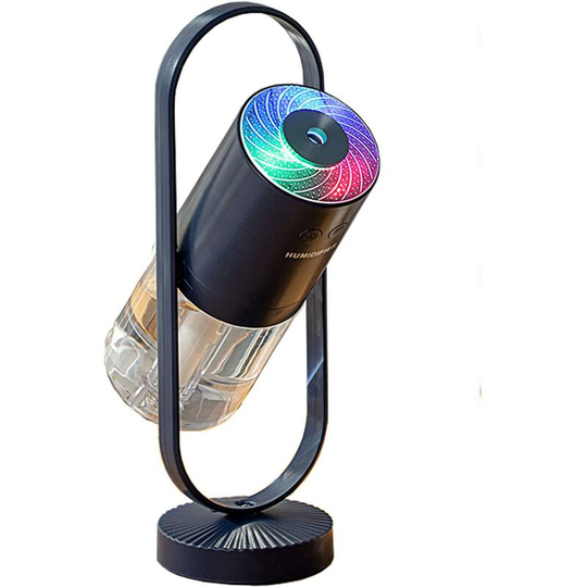 Ilovemilan - Mini Portable Humidifier - 200ml Small Cool Aerosol Humidifier with Night Lamp, usb Personal Humidifier for Family, Travel, Office (Navy