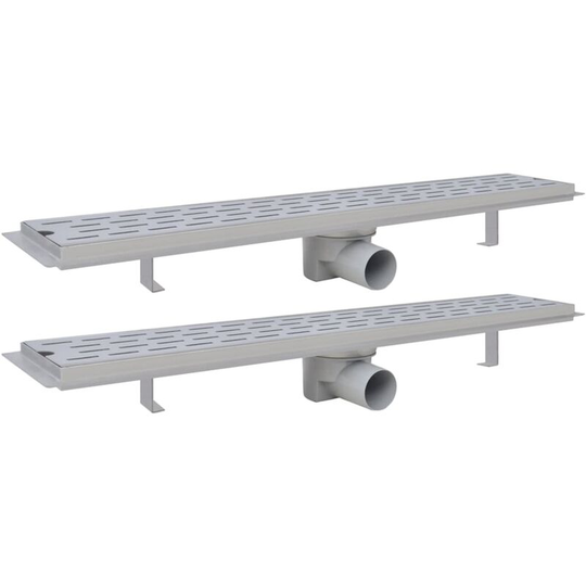 Vidaxl - Linear Shower Drain 2 pcs Line 730x140 mm Stainless Steel