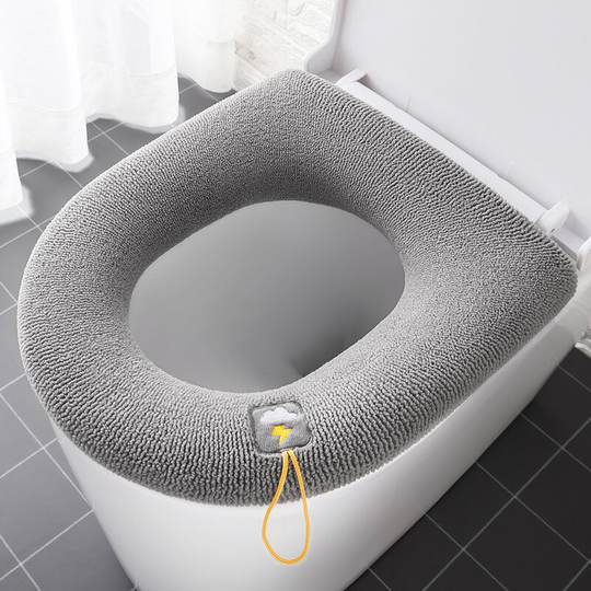 Toilet Seat Covers with Handle - Betterlife Set of 2 Soft and Thick - Stretchy - Washable - Fits All Oval Toilet Seats