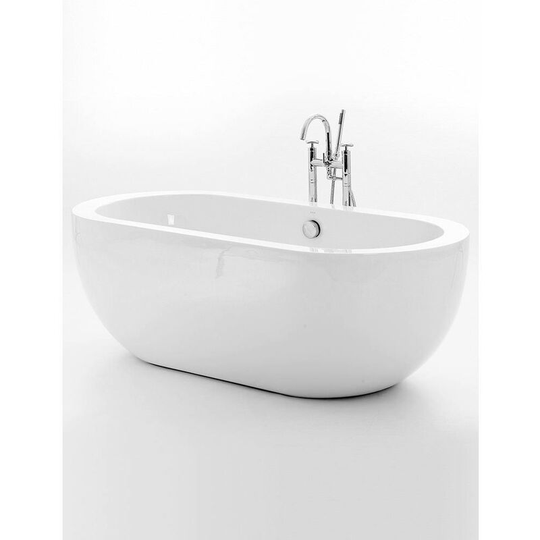 Bolton Double Ended Bath - 1690mm x 800mm - White - White - Royce Morgan