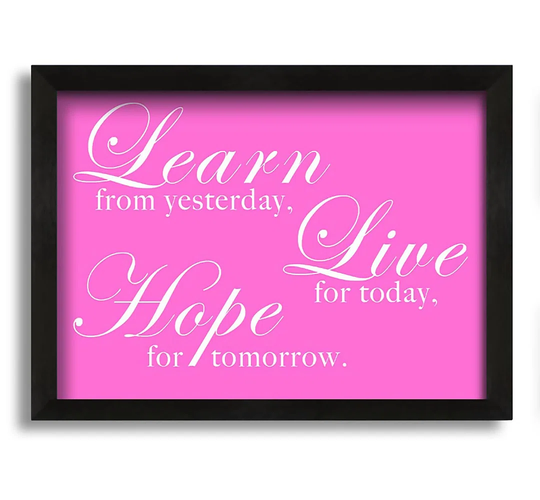 Learn Live Hope - Picture Frame Typography on Canvas