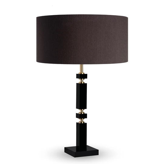 Hughestown 57 cm Black Crystal Gold Table Lamp Brick