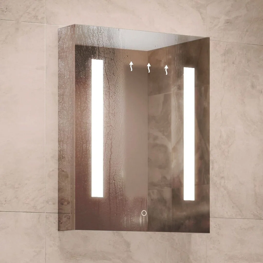 50cm x 65cm Surface Mount Mirror Cabinet with LED Lighting