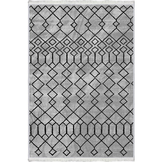 Teppich Monza in Grau/Schwarz