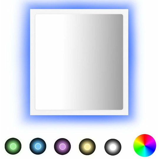 Led Bathroom Mirror White 40x8.5x37 cm Acrylic Vidaxl White